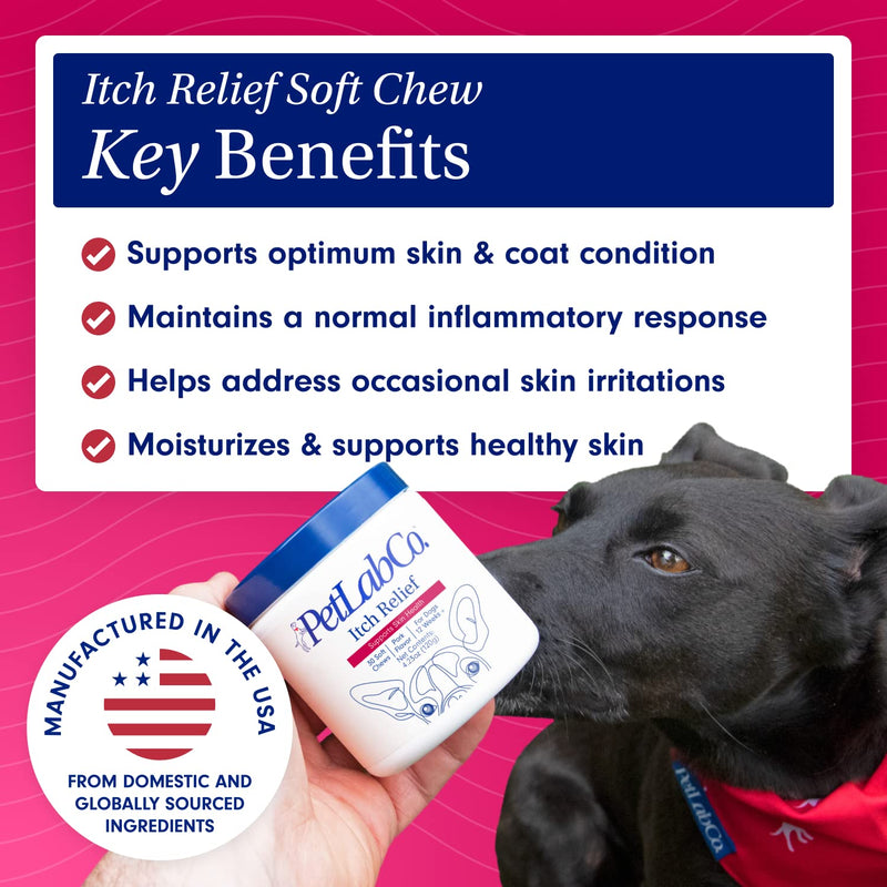 PetLab Co. Dog Itchy Skin Bundle: Soft Chew Dog Probiotics for Gut Health, Itchy Skin, Seasonal Allergies 30 Count & Dog Itch Relief Chews for Dry, Itchy Skin & Coats 30 Count - PawsPlanet Australia