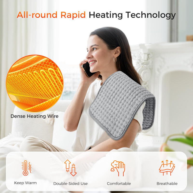[Australia] - Heating pad 30 x 60 cm Electric heat pad with automatic switch-off and 9 temperature levels, heating pad for back, neck, shoulder, stomach Heating pad 30 x 60 