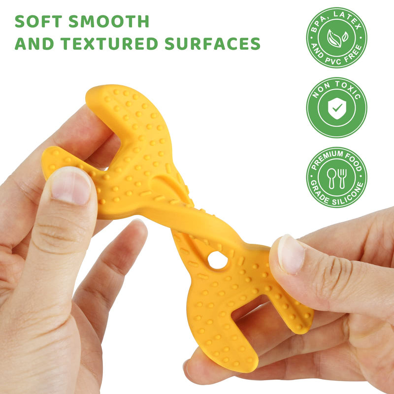 [Australia] - Fu Store 4 Pack Soft Silicone Teething Toys for Toddlers Infant Hammer Spanner Wrench Pliers Tools Shape Baby Teethers Relief Soothe Babies Gums Set (Hammer Set) 4 Pack Hammer Set 