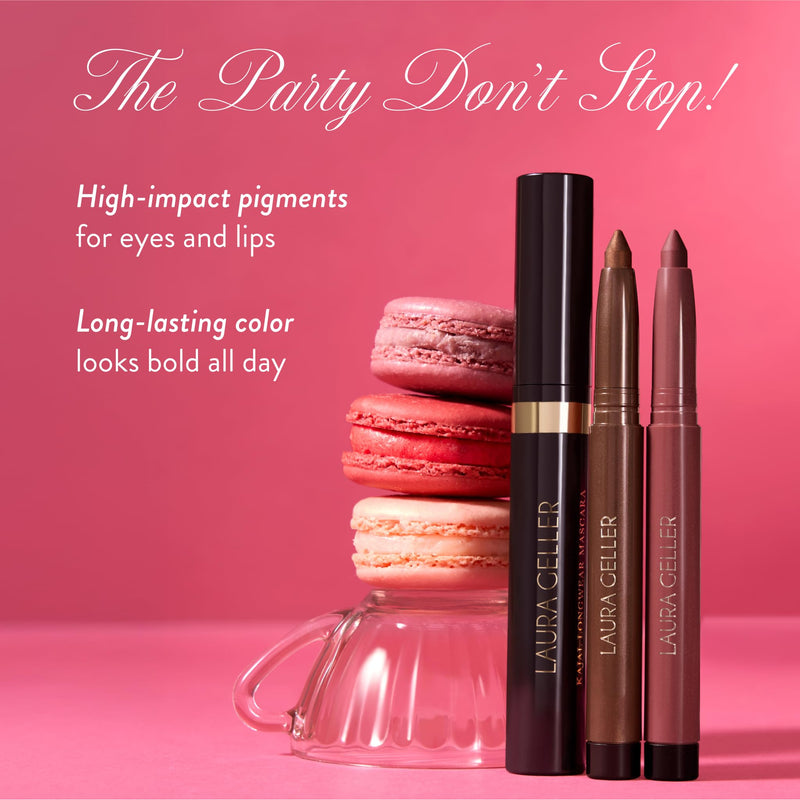 [Australia] - LAURA GELLER NEW YORK The Kajal Collection 3PC Makeup Kit - Kohl Eyeliner Crayon, Mascara & Matte Lip Color - Limited Edition Eye & Lip Makeup Gift Set - Perfect for Mother's Day, Birthday, Gifting 