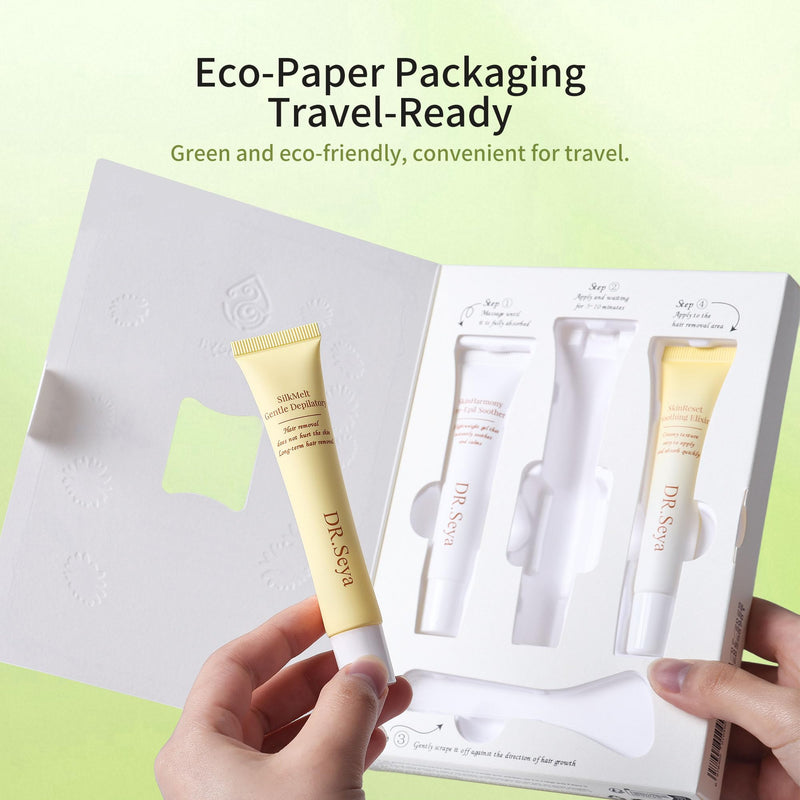 [Australia] - Facial Hair Removal Cream for Women, Gentle Painless Hair Removal Creams Kit With Scrape, Calming Serum, Body & Face Hair Removers Cream for Women (4 kits) 
