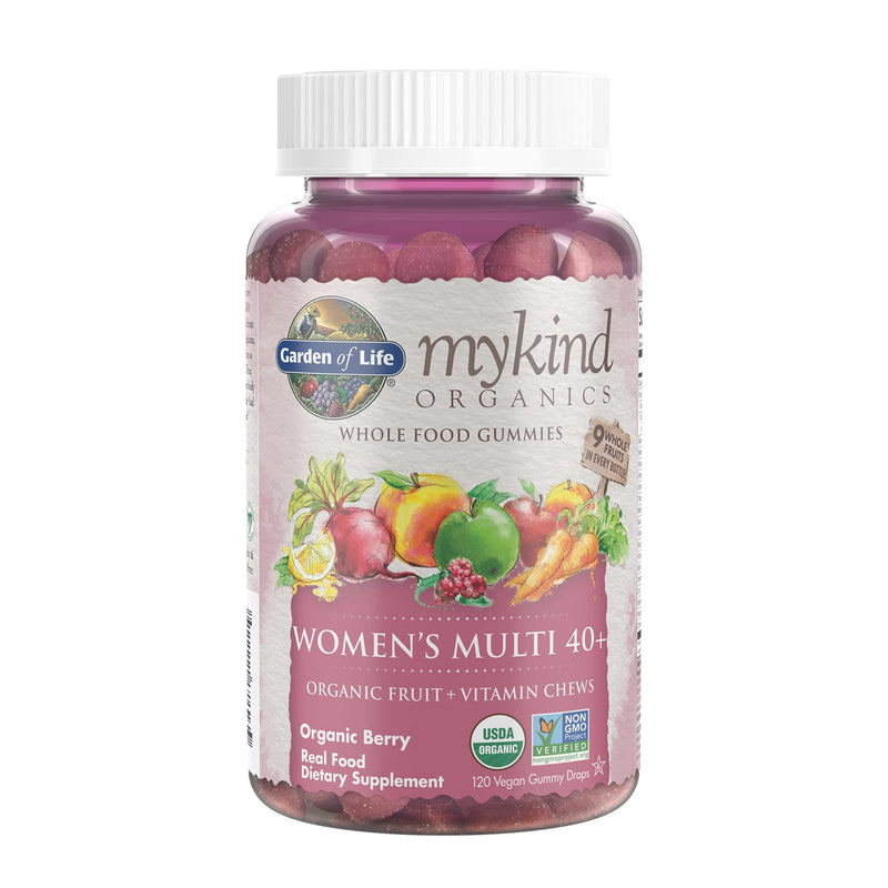 Garden of Life Organics Women's Gummy Vitamins - Berry - Certified Organic, Non-GMO, Vegan & Organics Women 40+ Gummy Vitamins - Berry - Certified Organic, Non-GMO, Vegan