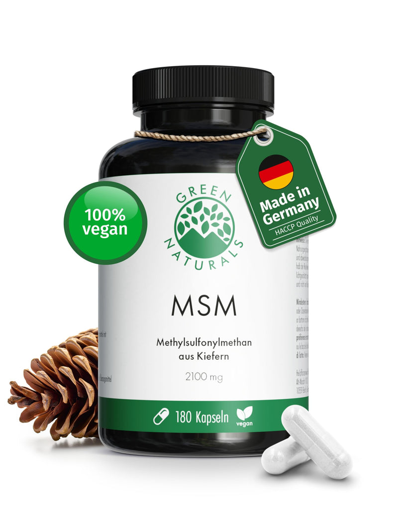[Australia] - MSM capsules high dose - 2100 mg methylsulfonylmethane from pine trees per daily dose - 180 capsules 