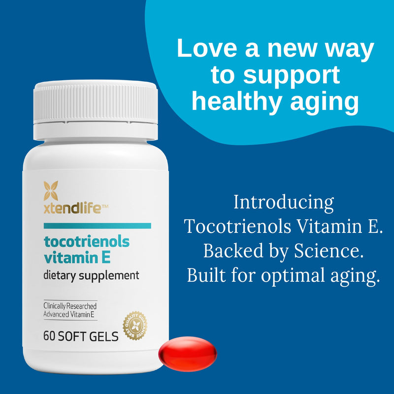 Xtendlife Tocotrienols Vitamin E, Potent Antioxidant to Support Cellular and Organ Health, 60 Count (Pack of 1)