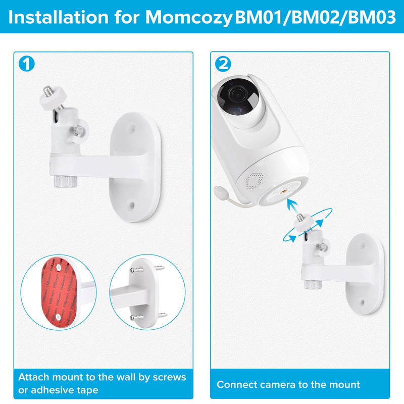 [Australia] - wochel Adjustable Baby Monitor Mount Compatible with Momcozy BM01/BM02/BM03 Video Baby Camera, Easy to Assemble, Universal Baby Monitor Stand 