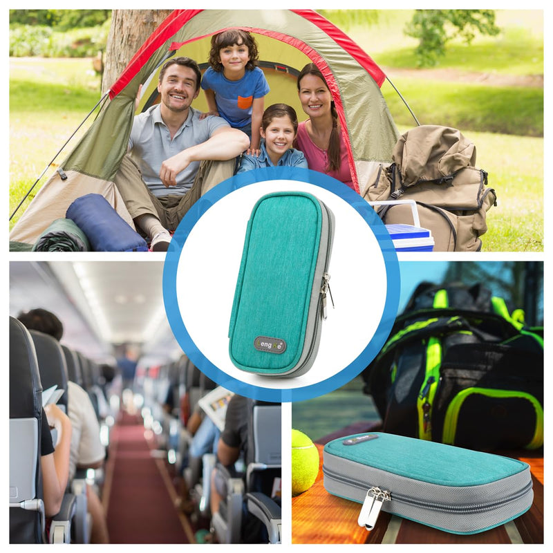 [Australia] - YOUSHARES Insulin Cooler Travel Case TSA Approved Medication Diabetic Supplies Cooler For Travel Refrigerated Medicine Organizer Bag With 2 Ice Pack Green 