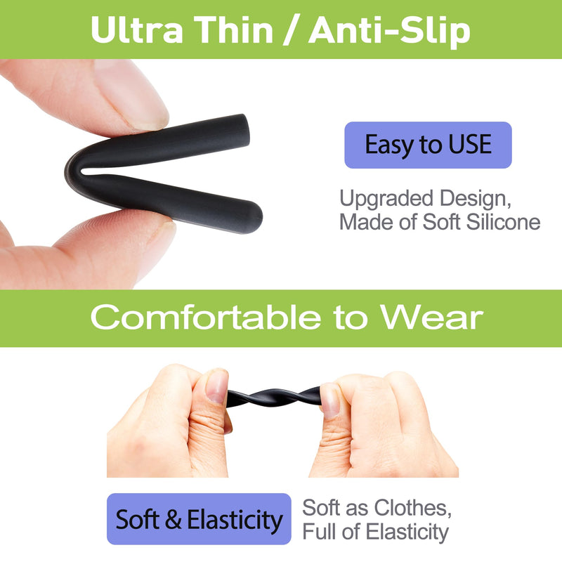 [Australia] - Gdnmapt Silicone Glasses Ear Cushion, Anti Slip Eye Glasses Ear Gripper, Comfortable Glasses Ear Grips, Eyeglass Ear Cushions Solution for Sore Ears, Temple Sleeves Tips for Glasses (2 White Pairs) 2 White Pairs 