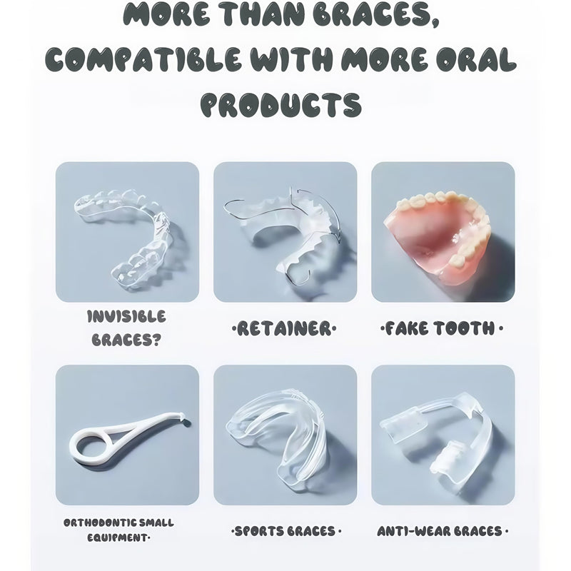 Three Modes Denture Cleaner Machine for Invisalign Cleaner,50kHz Ultrasonic Retainer Cleaner Machine，200ML Mouth Guard Cleaner,For Dentures,Mouth Guards,Braces,Aligners,Toothbrush,Jewelry