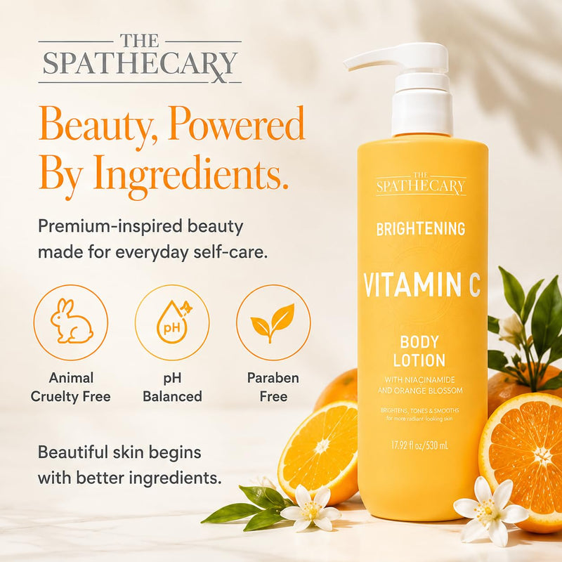 Vitamin C Body Lotion – Radiance Moisturizer with Niacinamide & Orange Blossom for Dull Dry Skin, Helps Tone & Smooth Skin Appearance, Daily Moisture & Skin Hydration Routine, 17.92 oz 17.92 Fl Oz (Pack of 1)