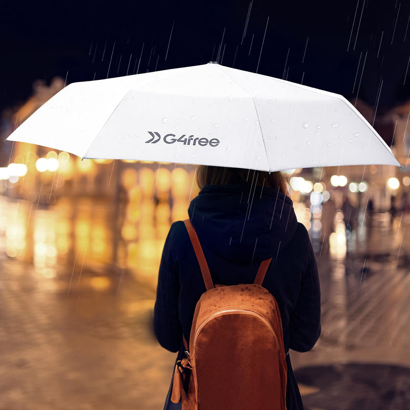 G4Free UPF 50+ UV Protection Windproof Sun Blocking Umbrella Large Compact Windproof Golf Umbrella for Rain Oversized Auto Open Close Folding Travel Golf Umbrella