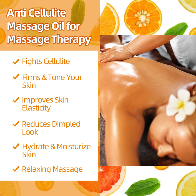 [Australia] - Anti Cellulite Oil Massage Oil for Massage Therapy,Body Oil for Skin Tightening & Cellulite Remover in Thighs and Butt,Cellulite Treatment Massage Oil,Assists with Firming,Toning & Moisturizes Skin Anti Cellulite Oil 