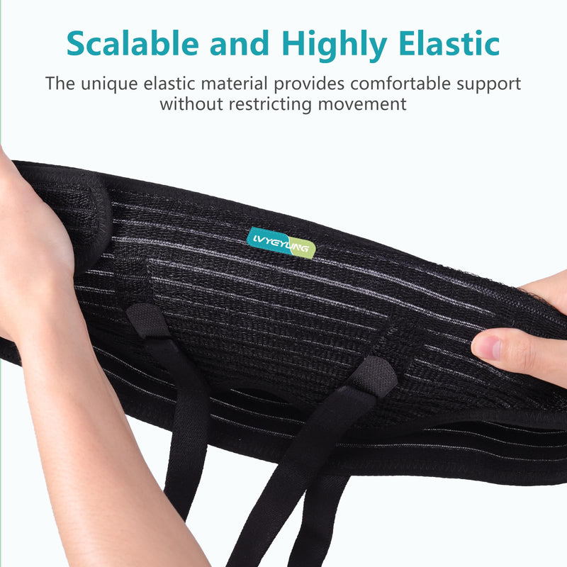 Hernia Belt for Men Inguinal, Hernia Support Truss for Groin Pain Relief, Adjustable Inguinal Support Belt for Single or Double Hernia with 4 Compression Pads(L) Large