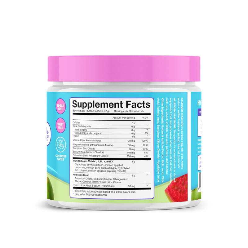 Obvi Collagen Hydration, Replenish Essential Nutrients, Prickly Pear | Electrolyte Collagen Blend with Hyaluronic Acid and Vitamin C for All-Day Hydration, Skin, Hair and Nail Support