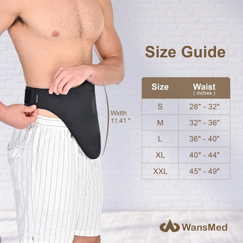 [Australia] - Colostomy Bag Covers for Men and Women, Stealth Belt for Sports and Daily Life, Colostomy Supplies, Black Medium 