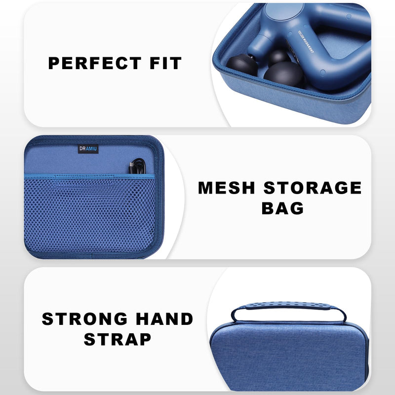 Case for TheraGun Relief Handheld Percussion Massage Gun, Blue | Travel Carrying Protective Storage Massage Bag (Case Only)