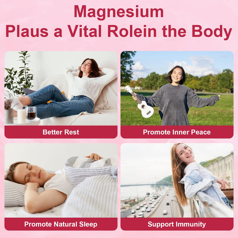 2 Packs Liposomal Magnesium Complex Gummies-as 12 Forms of Magnesium Citrate,Glycinate,Malate,Oxide,and More with Vitamin D3, B6,C, Ashwagandha & CoQ10 for Women and Men-Support Bone & Muscle 120 Cts 60 Count (Pack of 2)