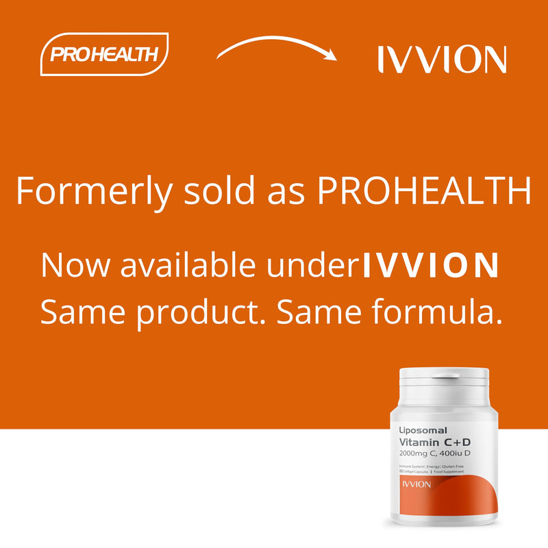 ProHealth Liposomal Vitamin C 2000mg + Vitamin D3 400IU - High Absorption Softgels | Immune Support, Antioxidant, Collagen & Bone Health | Non-GMO, Gluten-Free, Made in UK, 30-Day Supply Vitamin C + D3 400IU