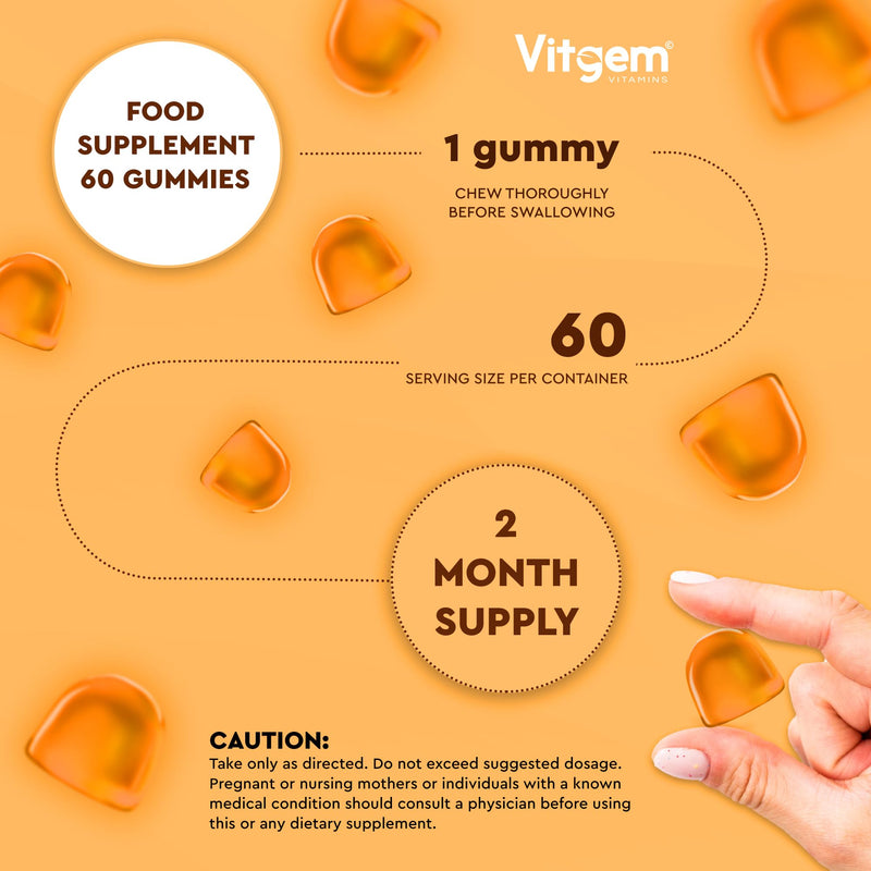 60 Gummies - Vitamin D3 4000 IU + K2 100 µg - Orange Flavored Gummy for Immune and Bone Health Support - High Strength Sunshine Vitamin D Supplement - Vegan, Gluten Free & Sugar Free 60 count (Pack of 1)