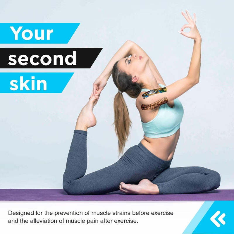 OK TAPE Digtal Printed Kinesiology Tape (PD)+OK TAPE Shears - Bandage Scissors (Black)