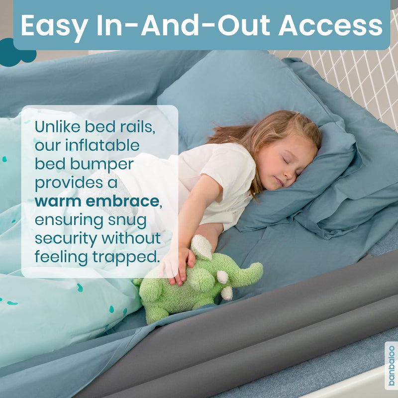 [Australia] - BANBALOO - 2-Pack Inflatable Bed Bumper for Children - Child Fall Protection, Inflatable Travel Bed Rail, for fold-Away, Single, Double, Queen Size, King Size and Montessori beds 
