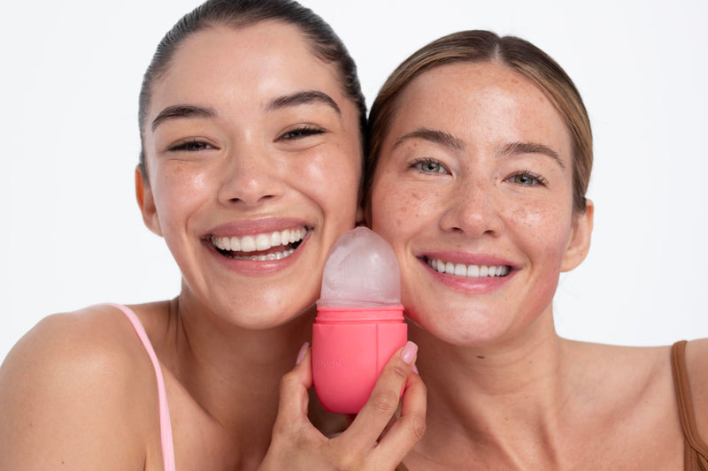 SKIN GYM Cryoroll Ice Roller - Face Ice Mold for Depuffing, Minimize Pores & Glowing Skin, Ice Cube Facial Roller for Face and Body, Ice Roller for Cold Therapy at-Home, Large/Body Size Pink Large / Body Size