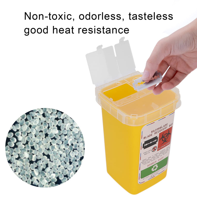 [Australia] - CHICIRIS Blade Disposal Box, Disposal Blade Container, Blade Container for Beauty and Personal Care (Yellow) 