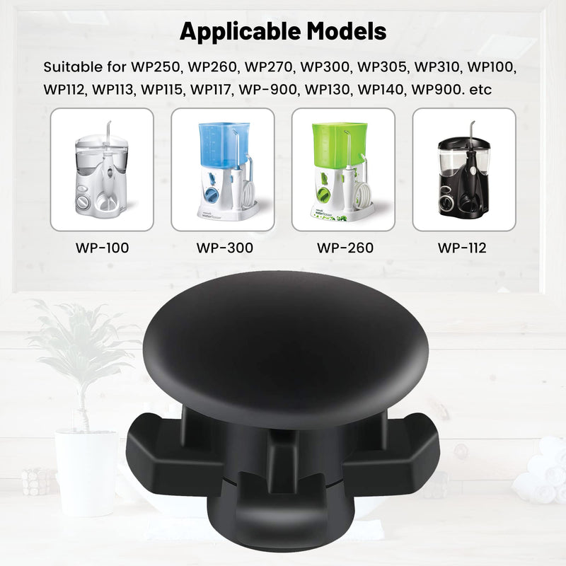 [Australia] - Replacement Tank Valves 6 Pack Compatible with Water Flossers WP900, WP112, WP250, WP300, Ultra, Nano, Traveler, VAVA, H2o (Black) Black 