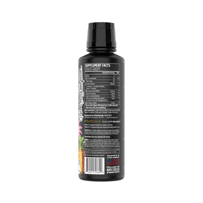 [Australia] - VMI Sports L-Carnitine 1500 Heat Liquid Enhanced Thermogenic | 1500 mg Carnitine | Maximum Absorption Formula | Great Taste for Men & Women | 31 Servings (Miami Vice) Miami Vice 