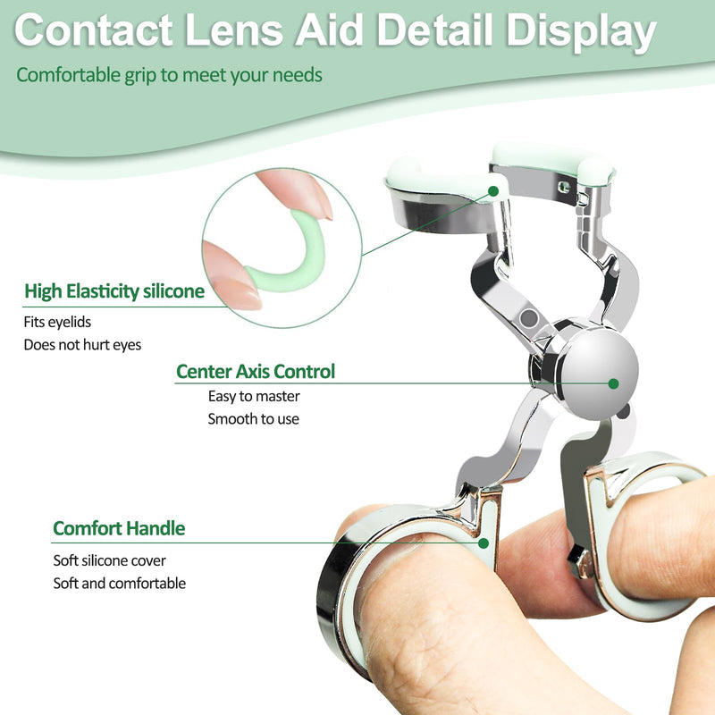 [Australia] - Color Contact Lenses Wearing Aids — Eye Contact Removal Tweezers, Scleral Lens Inserter, Contact Lens Case, Contact Lens Eyelid Wearingtool for Travel 