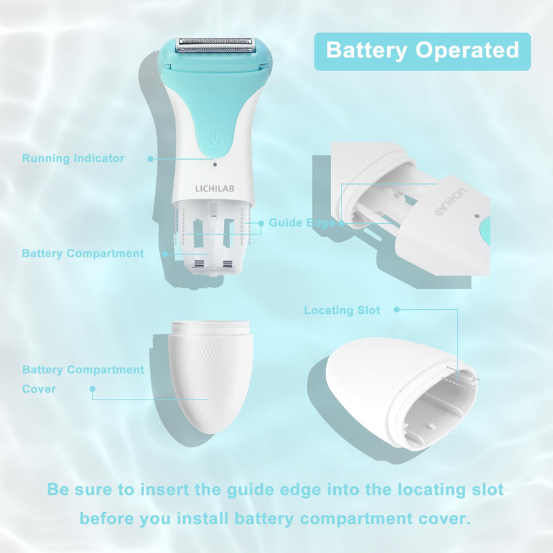 Electric Razor for Women,Lady Shaver for Pubic Hair,Women's Wet & Dry Electric Shaver for Leg,Cordless Bikini Trimmer,Body Hair Removal for Underarms,Green/i7tr