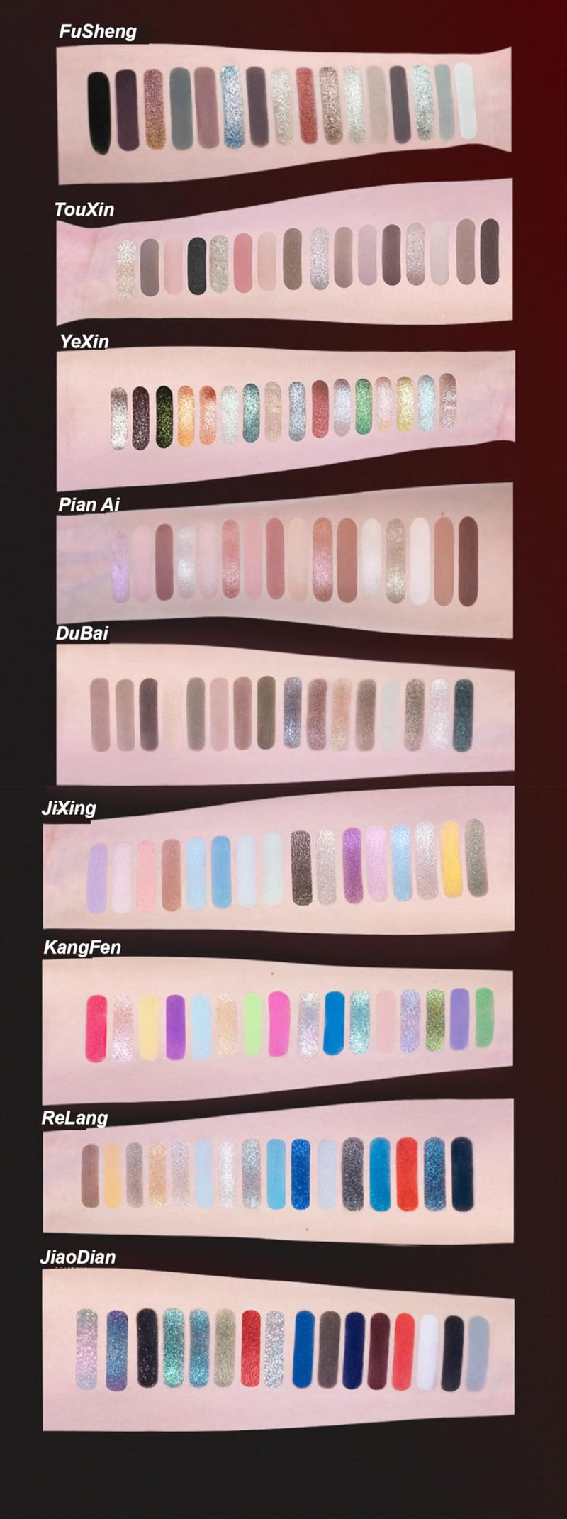 [Australia] - 1PC Qianyan 16/24 Colors Eyeshadow Palette, QianYan Eyeshadow Multichrome Shimmer Matte Facial Highlighter Eyeshadow Palette (FuSheng, 16 Colors) FuSheng 0.56 Ounce (Pack of 1) 