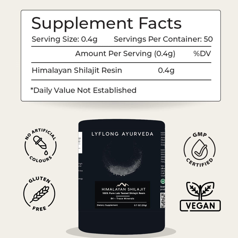 [Australia] - Shilajit Pure Himalayan Organic - Shilajit Resin, 0.7 Fl Oz, Extremely Potent and Effective, Himalayan Shilajit, 84+ Trace Minerals, 75%+ Fulvic Acid, with Lab Test Report-50 Servings 