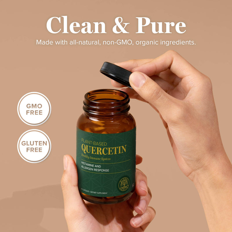 Global Healing Center - Vitamin D3 5000IU & Quercetin 250mg - Supports Bones and Immune System, Respiratory Health