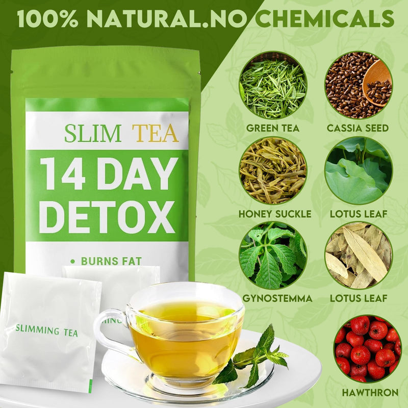 [Australia] - 14 Day Tea For Weight Loss, Detox Cleanse Weight Loss Tea, Detox Tea For Weight Loss, Gentle detoxification and cleansing for weight loss and belly fat 