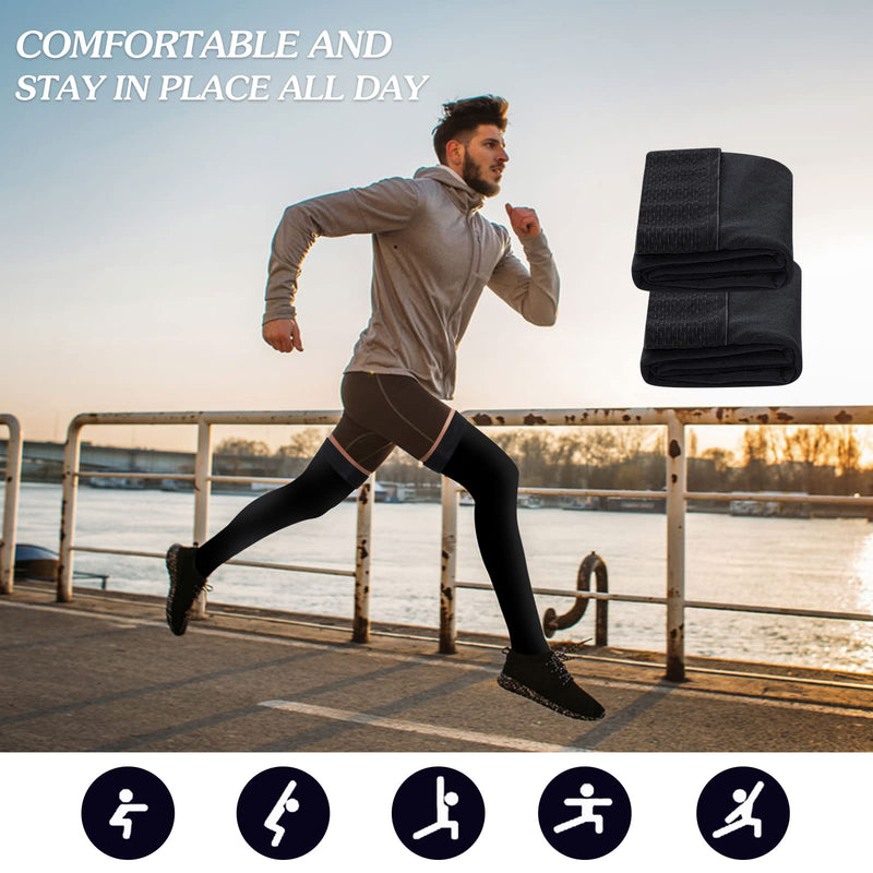 [Australia] - Compression Socks, Men's Thigh High Compression Stockings, 20-30mmHg Compression Stockings with Non-slip silicone Closed Toe-XL Black-Closed Toe 