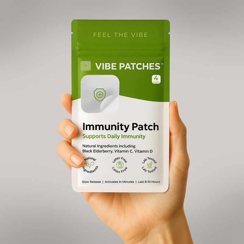 Immunity Patch | Wearable Wellness with Zinc Vitamin C Vitamin D and Black Elderberry | Long Lasting Patch for 10 Hours | Vegan & Latex Free | 4 Patches Per Pack, 2 Pack