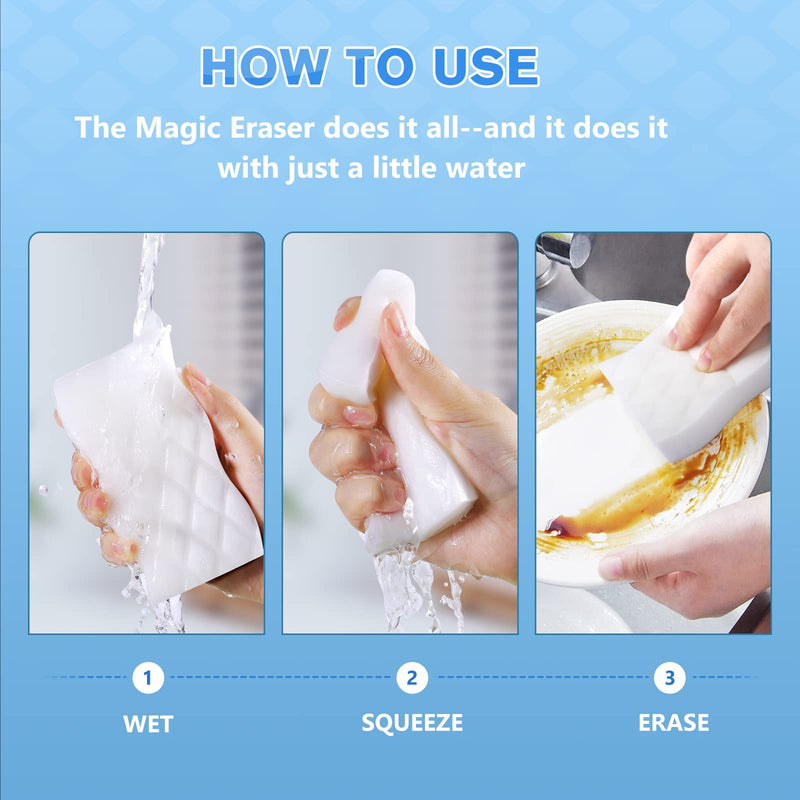 [Australia] - Squish Sponge Cleaning Pads, 18 Pack for Walls, Oven, Kitchen - With Melamine Foam, Universal Cleaner 