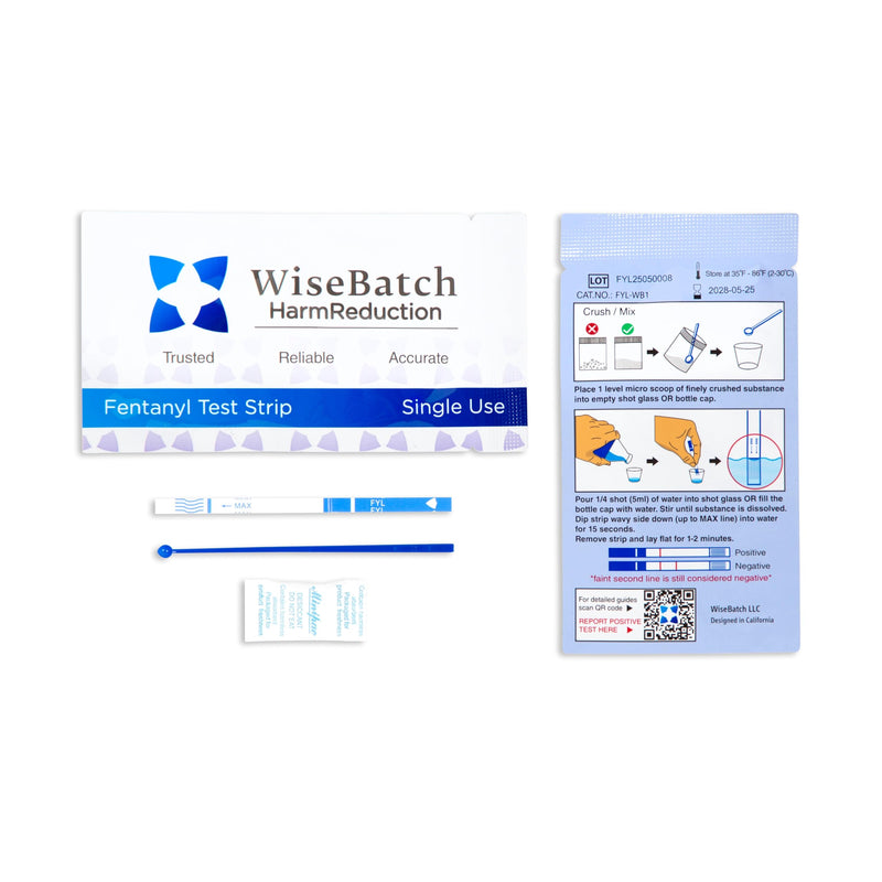 WiseBatch Fentanyl Test Strip + MicroScoop and Instructions, Pack of Ten (10) – #1 Most Trusted Fentanyl Test Strip on Market – ±99% Accurate – Results in <2 Mins – Prevent Overdoses 1 Count (Pack of 10)