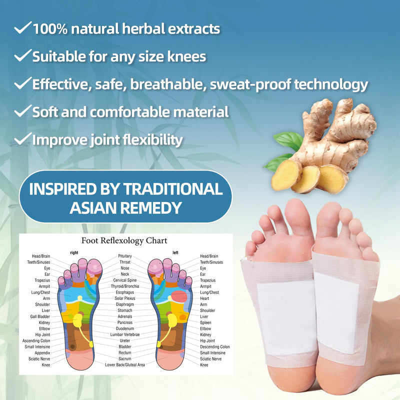 [Australia] - Foot Pads(30 PCS),Deep Cleansing Foot Pads with Premium Herbal Ingredients Patches,Supports Restful Sleep & Helps Remove Tension,Comfortable Adhesive & No Trace 