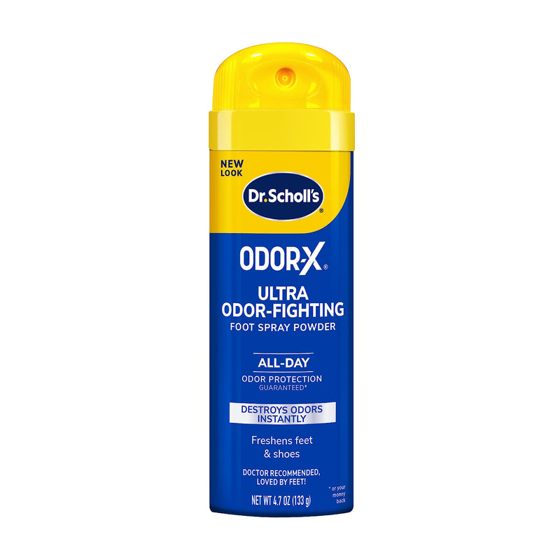 Dr Scholl's Dry Cracked Foot Repair Cream 3.5 oz & Odor-X Ultra Odor-Fighting Spray Powder 4.7 oz Bundle
