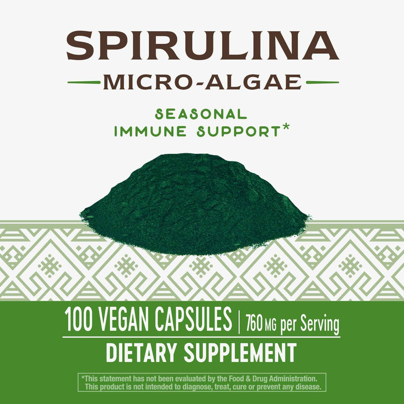 [Australia] - Nature's Way Spirulina Micro-Algae, 760 mg per serving 100 Count (Pack of 1) 