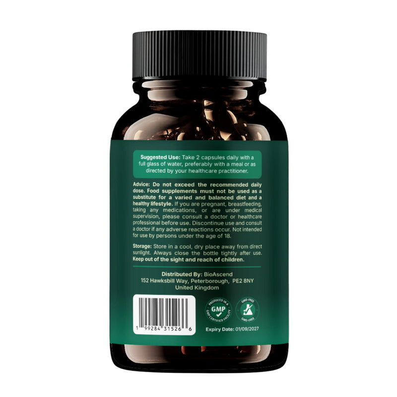Gut Health & Digestive Support | Bio Cultures Complex Probiotics & Prebiotics | 60 Billion CFU | 2 Months Supply | 120 Capsules | Lactobacillus & Bifidobacterium Strains