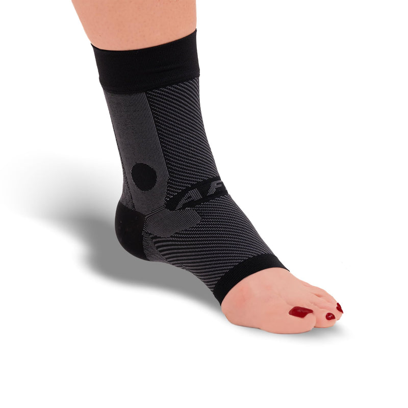 OrthoSleeve Compression Ankle Brace for ankle sprains, achilles tendonitis, ankle wrap, ankle support, instability, inversion sprains and general ankle pain XX-Large Black Right Foot