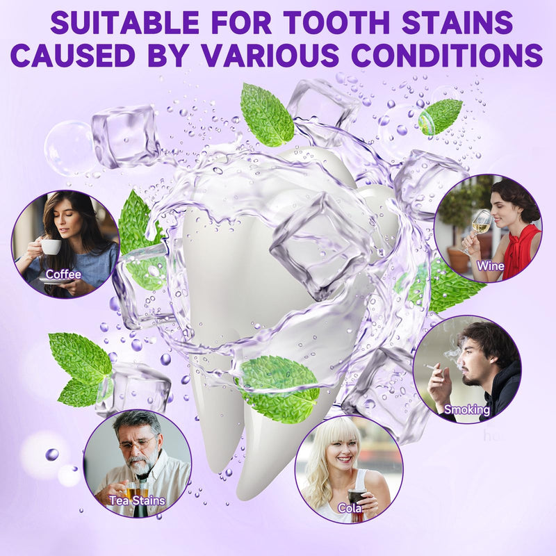 [Australia] - Purple Toothpaste for Teeth Whitening, Purple Toothpaste, Tooth Stain Removal, Tooth Stain Removal Colour Corrector, Teeth Whitening Kit 1 Fl Oz (Pack of 1) 