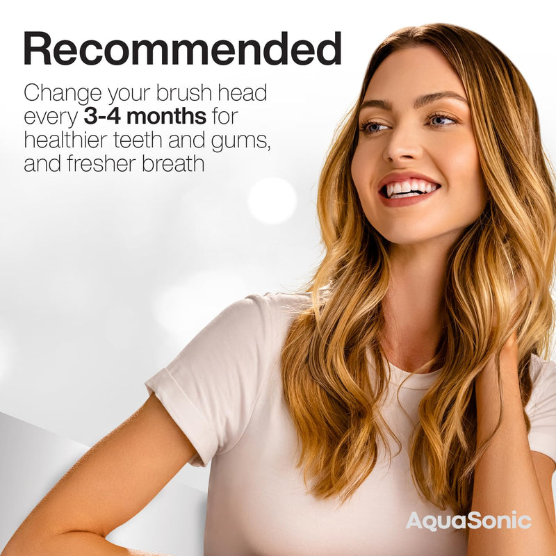 [Australia] - AquaSonic Standard Replacement Brush Heads | for Normal & Sensitive Teeth | Compatible with Many AquaSonic Toothbrush Handles (2 Pack Black) 2 Pack Black 2 Count (Pack of 1) 