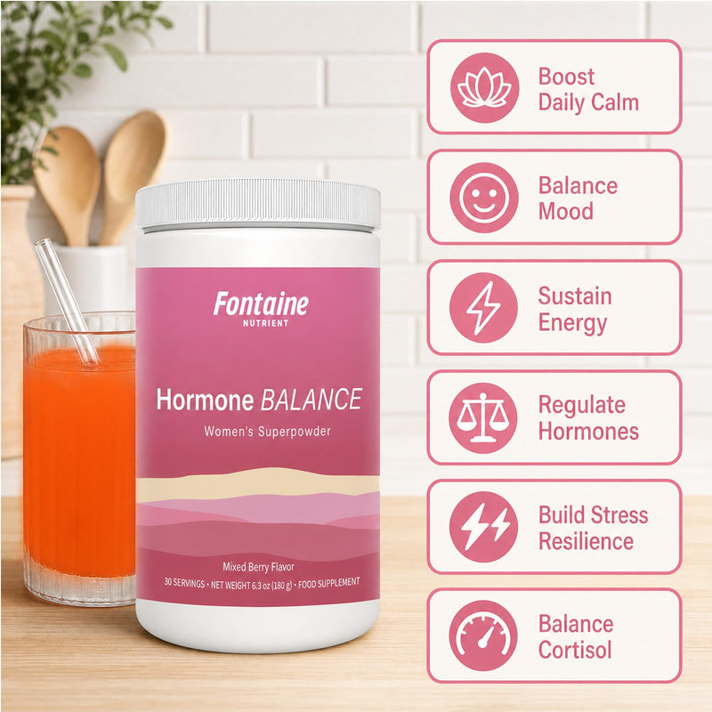 Superbalance Hormonal Support Drink Mix, Myo-Inositol Hormone Balance Supplement for Women, SRI-81 Shatavari, Myo-Inositol, Rhodiola Rosea, Vitamin C, Magnesium, Theobromine, 30 Servings,180g