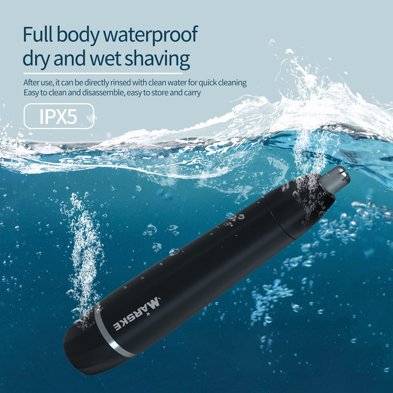 [Australia] - MARSKE Couples Bikini Electric Razors, 4 in 1 Couples Electric Shaver, Rechargeable Epilator Lady Hair Painless Shaver for Bikini Area/Nose/Armpit/Eyebrow/Facial Black White Shaver (Black) 