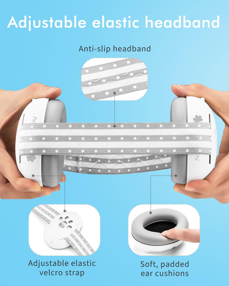 [Australia] - Baby Ear Protection, Noise Cancelling Headphones for Babies, Noise Reduction Earmuffs for Infant and Toddlers up to 36 Months Gray 