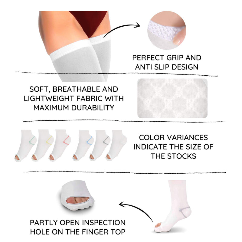 [Australia] - Compression Stockings Thigh High, Unisex Ted Hose Socks, 15-20 mmHg Moderate Level M 