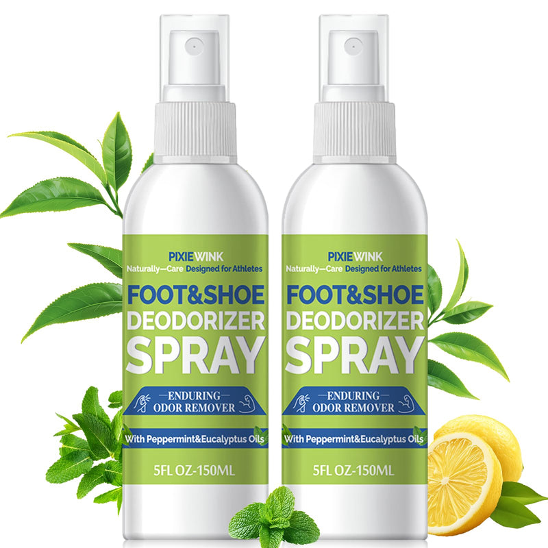 [Australia] - Foot & Shoe Deodorizer Spray, 5 fl.oz Instant Odor Eliminator for Smelly Shoes & Feet - Long-Lasting Freshness, 2-Pack 